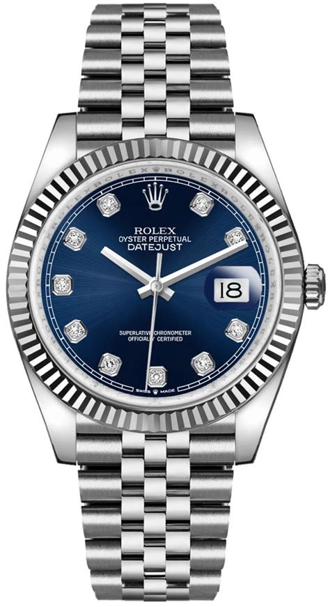 Rolex Datejust 36 Blaues Zifferblatt Referenz 16203 .